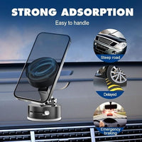 Vacuum-Lock Magnetic Phone Holder – 360° Strong Grip for Any Surface