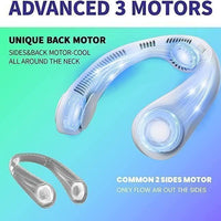 Portable Bladeless Hanging Neck Fan β Rechargeable & Hands-Free Cooling