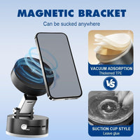 Vacuum-Lock Magnetic Phone Holder – 360° Strong Grip for Any Surface