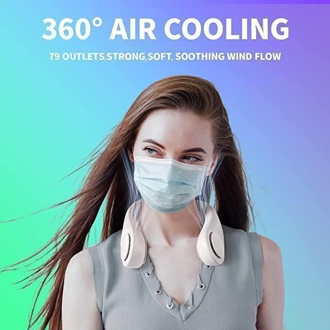 Portable Bladeless Hanging Neck Fan β Rechargeable & Hands-Free Cooling